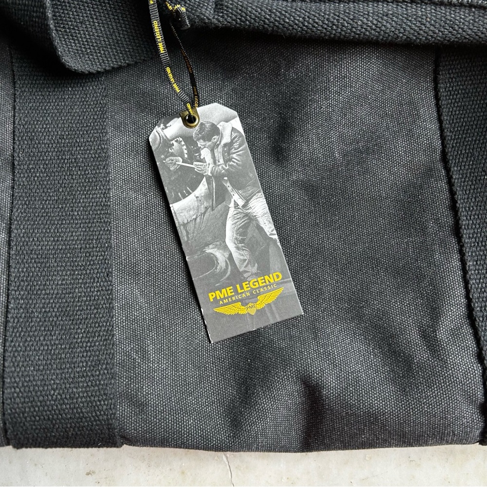 PME Legend Men's distressed Black Duffel Bag - Classic Travel Weekender - Picture 7 of 14